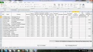 How to make salary sheet using Microsoft Excel [upl. by Henning]