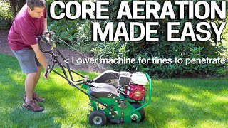 How To Aerate your Lawn EASY  CORE AERATION [upl. by Sirkin754]