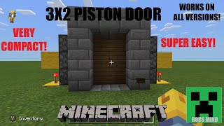 Minecraft 3x2 Piston Door Super Easy [upl. by Nwadahs]