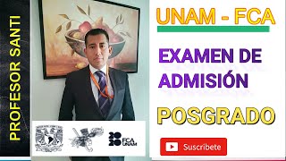 UNAM FCA  Que debo estudiar para el Examen de Ingreso al Posgrado [upl. by Oilegor]