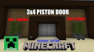 Minecraft 3x4 Piston Door Bedrock Edition [upl. by Yniatirb]