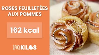 Roses feuilletées aux pommes  CroqKilos [upl. by Albers457]