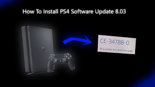 How To Install PS4 803 Software UpdateUSB Method  2021 PS4 Stuck In Safe Mode [upl. by Htiek]