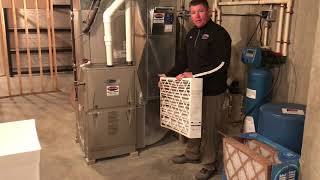 Carrier furnace air filter How to change your filter [upl. by Shiekh330]