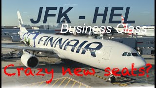 FINNAIR NEW Business Class  A330 JFKHEL [upl. by Nylidnam465]