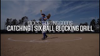 SixBall Blocking Drill  Softball Catcher Drills [upl. by Amikan]