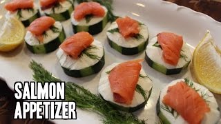 Cucumber and Smoked Salmon Appetizer  Low Carb and Keto Snack Idea [upl. by Aremmat]