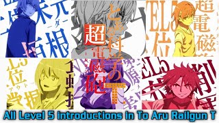 All level 5 introductions in To Aru Kagaku Railgun T [upl. by Mahmoud]