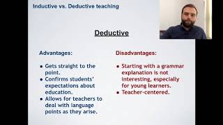 TESOL Concepts Inductive vs deductive teaching approach [upl. by Lolly]