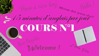 Cours danglais débutant numéro 1 [upl. by Athena693]