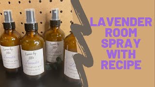 DIY  Lavender Room Spray  With Recipe  Only 4 Ingredients [upl. by Simona]