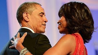 Obamas dance at inaugural ball [upl. by Livvie]