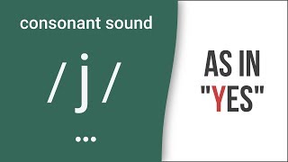 Consonant Sound  j  as in quotyesquot – American English Pronunciation [upl. by Yorke]