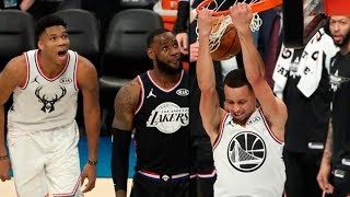 Steph Curry shocks the crowd with bounce pass to himself amp 180Degree Dunk  2019 NBA AllStar Game [upl. by Aeht186]