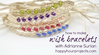 Wish Bracelet Video Tutorial [upl. by Namajneb]