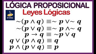 ‼️LÓGICA PROPOSICIONAL 05 Leyes Lógicas [upl. by Llehsad]