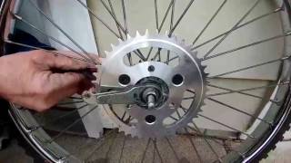 The Best Motorized Bicycle Part You Can Buy CNC Hub Sprocket Adapter INSTALL [upl. by Limemann]