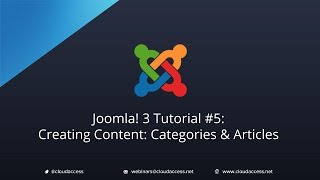 Joomla 3 Tutorial 5 Creating Content Categories amp Articles [upl. by Wendolyn660]