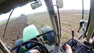 Cab View  John Deere 7710 Plowing [upl. by Leesen]