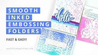 Smooth Ink Embossing Folders  Easy and Fast [upl. by Etteoj]