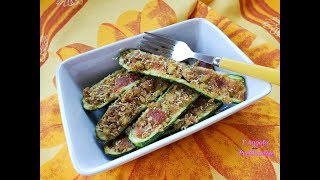 Zucchine ripiene al forno ricetta facilissima [upl. by Leaper853]