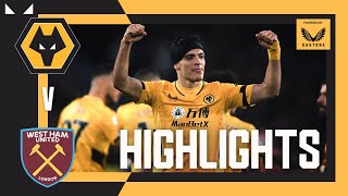 JIMENEZ BURSTS WEST HAMS BUBBLE  Wolves 10 West Ham  Highlights [upl. by Ardnekahs]