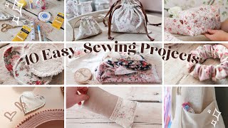 10 Easy Sewing projects Scrap Fabric Ideas Craft Compilation Video [upl. by Celina]