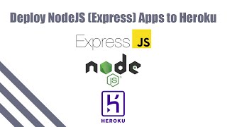 How to Deploy NodeJS Express Apps to Heroku 2020 [upl. by Hui]