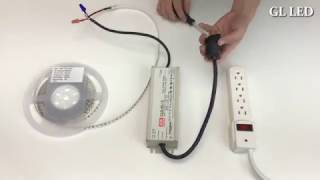 How to Connect LED Strip to Waterproof LED Transformer L [upl. by Ymac]