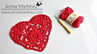 HOW TO CROCHET A DOILY HEART  Lace heart  ❤️ [upl. by Spancake30]