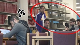 Accidentally Blasting Embarrassing Songs in the Library Prank [upl. by Akinet]