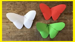 Cómo hacer una MARIPOSA 🦋 de Papel Paper Butterfly [upl. by Yrakcaz]