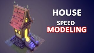 Autodesk Maya 2018  Stylized House Speed Modeling [upl. by Atinihs446]