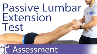 Passive Lumbar Extension Test PLET  Lumbar Instability [upl. by Goines]