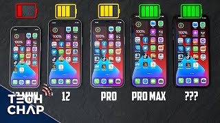 iPhone 12 Mini vs 12 vs 12 Pro vs 12 Pro Max  BATTERY Comparison  The Tech Chap [upl. by Sancha]