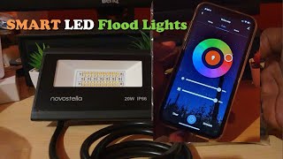 Novostella SMART LED Flood Lights Review [upl. by Mcclenaghan]