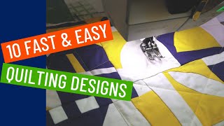 🏅 🥳 10 Fast amp Easy Quilting Designs  Finish Your Quilt [upl. by Ecital]