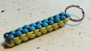 How To Make A Crown Sinnet Box Knot Paracord Keychain [upl. by Brookes]