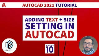 Autocad Text Tutorial  How To Add Text in Autocad 2021 [upl. by Rahas989]