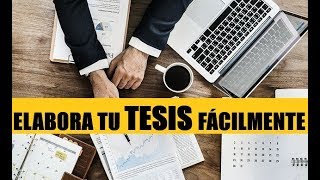 CÓMO HACER UNA TESIS FÁCILMENTE  ESTRUCTURA [upl. by Heda]