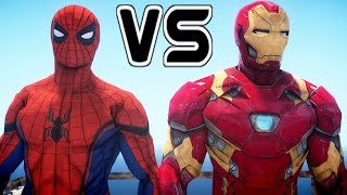 SPIDERMAN and IRON MAN vs CAPTAIN AMERICA the FIGHT [upl. by Ynoffit]