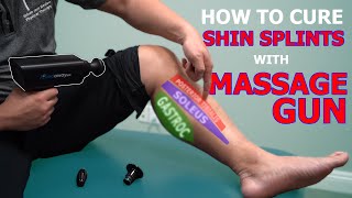 How To Use A Massage Gun On Shin Splints  Physical Therapist Teaches [upl. by Schertz]