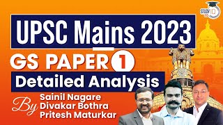 UPSC Mains 2023  GS Paper 1 Detailed Analysis amp Answers  Geography Society amp History [upl. by Enimassej]