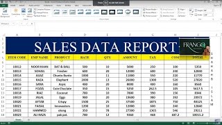 HOW TO MAKE SALES REPORT IN EXCEL  26 [upl. by Rosse]