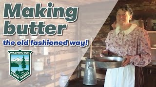 Making butter the old fashioned way [upl. by Atekehs894]