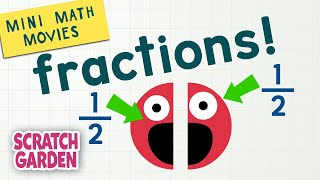 Fractions  Mini Math Movies  Scratch Garden [upl. by Afrika]