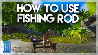 ArkSurvival Evolved  HOW TO FISHUSING THE FISHING RODBAITMINI GAME [upl. by Amaerd489]