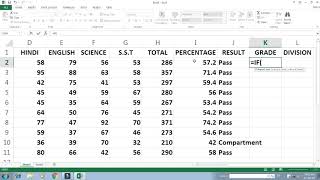 Formula of Sum Percentage If Function Merge amp Center MS Excel 2013 Tutorial in Hindi [upl. by Cleti]