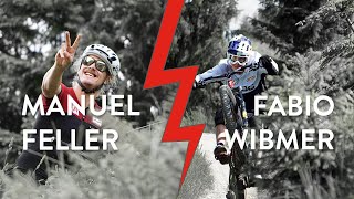 Fabio Wibmer vs Manuel Feller in Saalbach [upl. by Marquet]