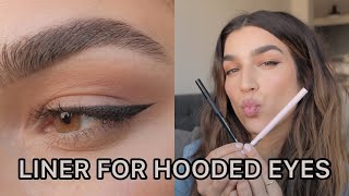 Winged Eyeliner For Hooded Eyes I 5 Easy Steps [upl. by Ecirb155]